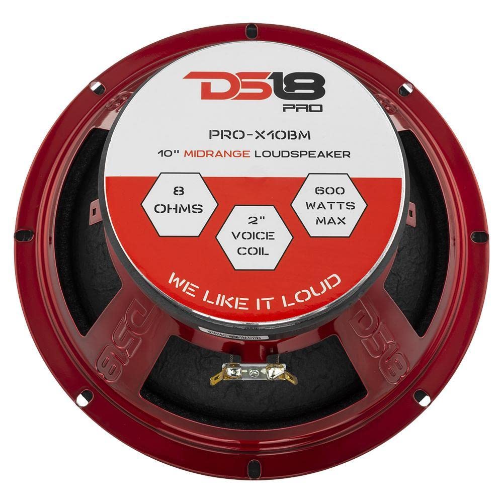 DS18 PRO-X10BM cloth surround offers durable, responsive suspension.