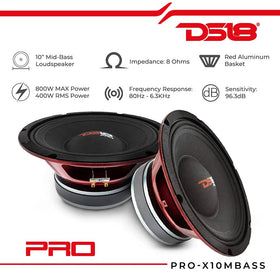 DS18 PRO-X10MBASS voice coil closeup reveals high-temperature CCAW winding for reliability.