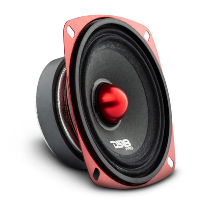 DS18 front view of PRO-X4.4BMSL speaker showing grille and compact size, improving installation options