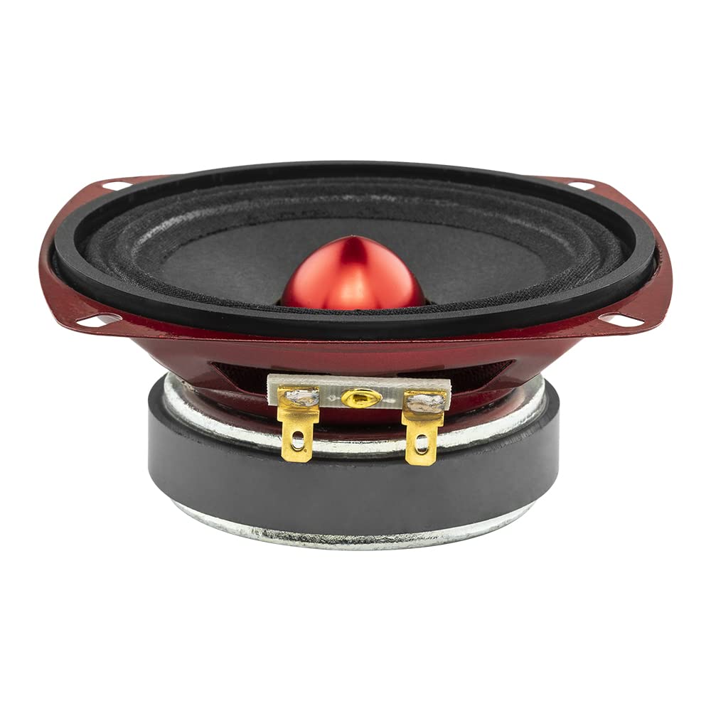 DS18 speaker in car lifestyle shot showing PRO-X4.4BMSL enhancing onboard music listening