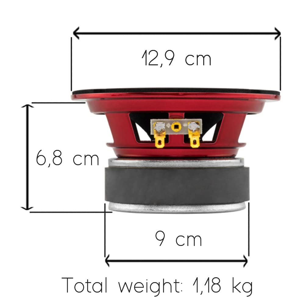 DS18 PRO-X5M cone close-up highlighting non-pressed paper cone for natural midrange clarity