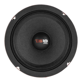 DS18 PRO-X5M side profile showing shallow 2.6 inch mounting depth for tight vehicle fit