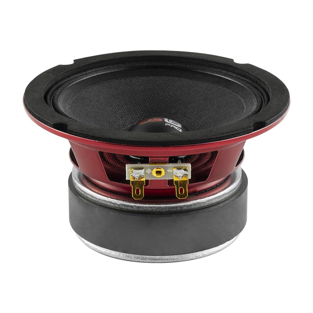 DS18 PRO-X5M voice coil and ferrite magnet detail showcasing high-temp CCAW coil durability