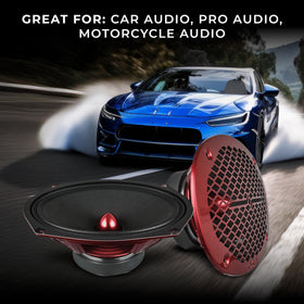 DS18 PRO-X694BM 1.5-inch CCAW voice coil withstands heat for longer life.