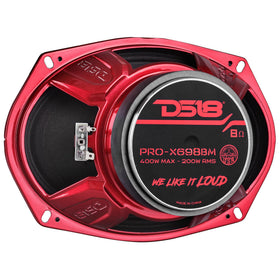 Specifications label on DS18 PRO-X698 BM for quick reference.