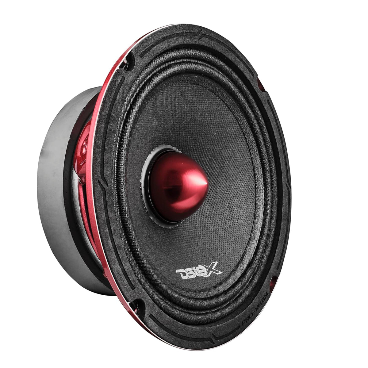 DS18 front view with red bullet showing focused midrange clarity
