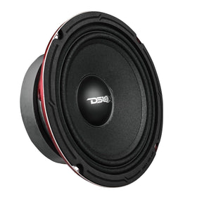 DS18 PRO-X6M front view showing red aluminum bullet, clear midrange detail and punch