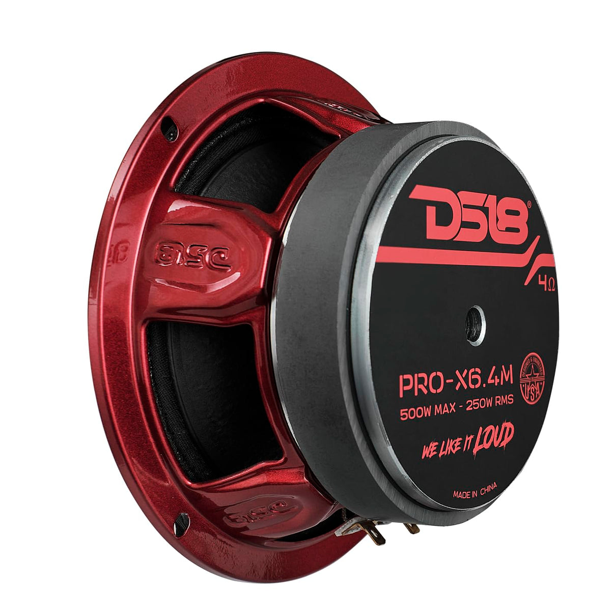 DS18 PRO-X6M installed in a car door illustrating improved vocal clarity on the road