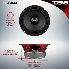 DS18 ferrite magnet and backplate view illustrating power handling and stability