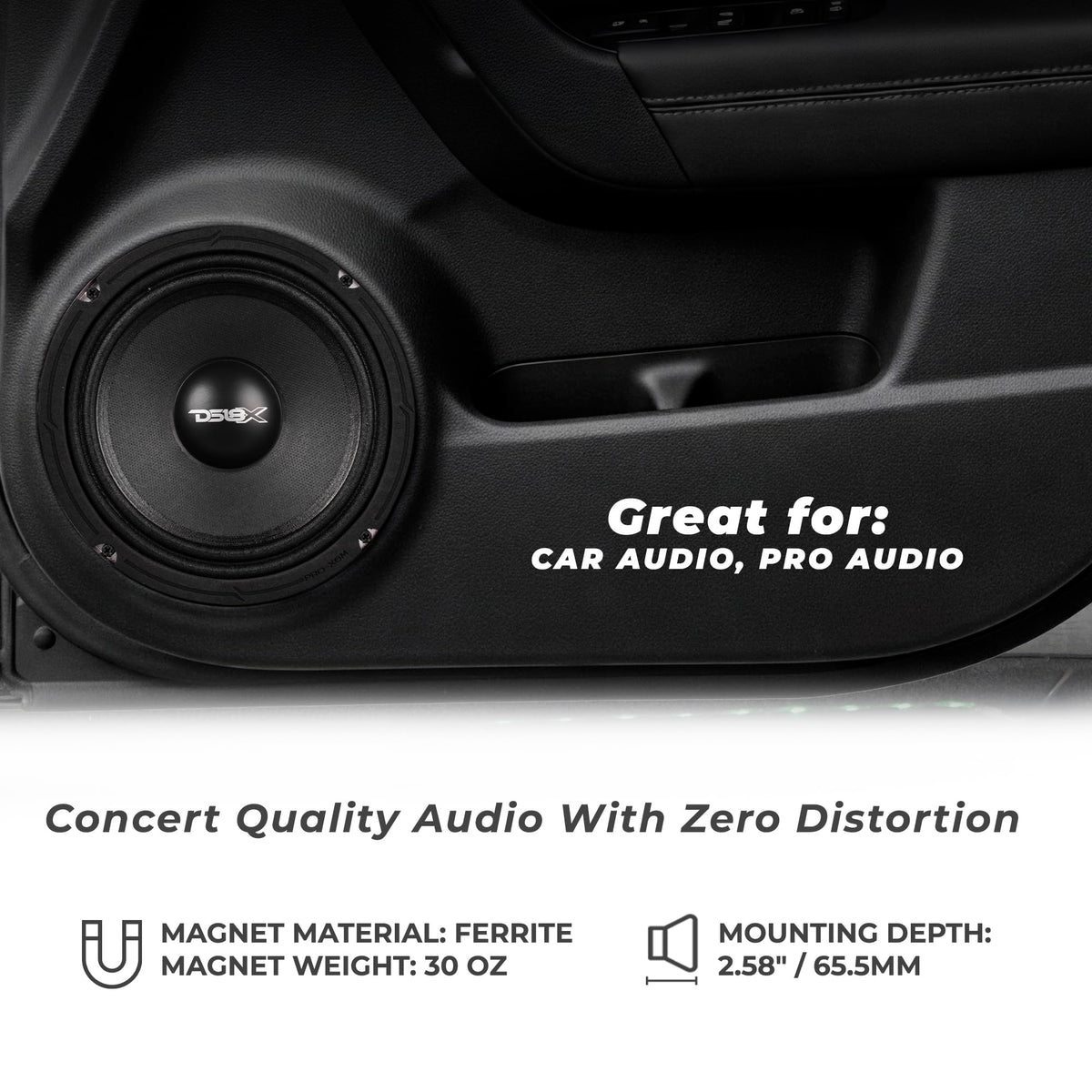 DS18 close-up of 1.5" CCAW voice coil demonstrating heat resistance and durability