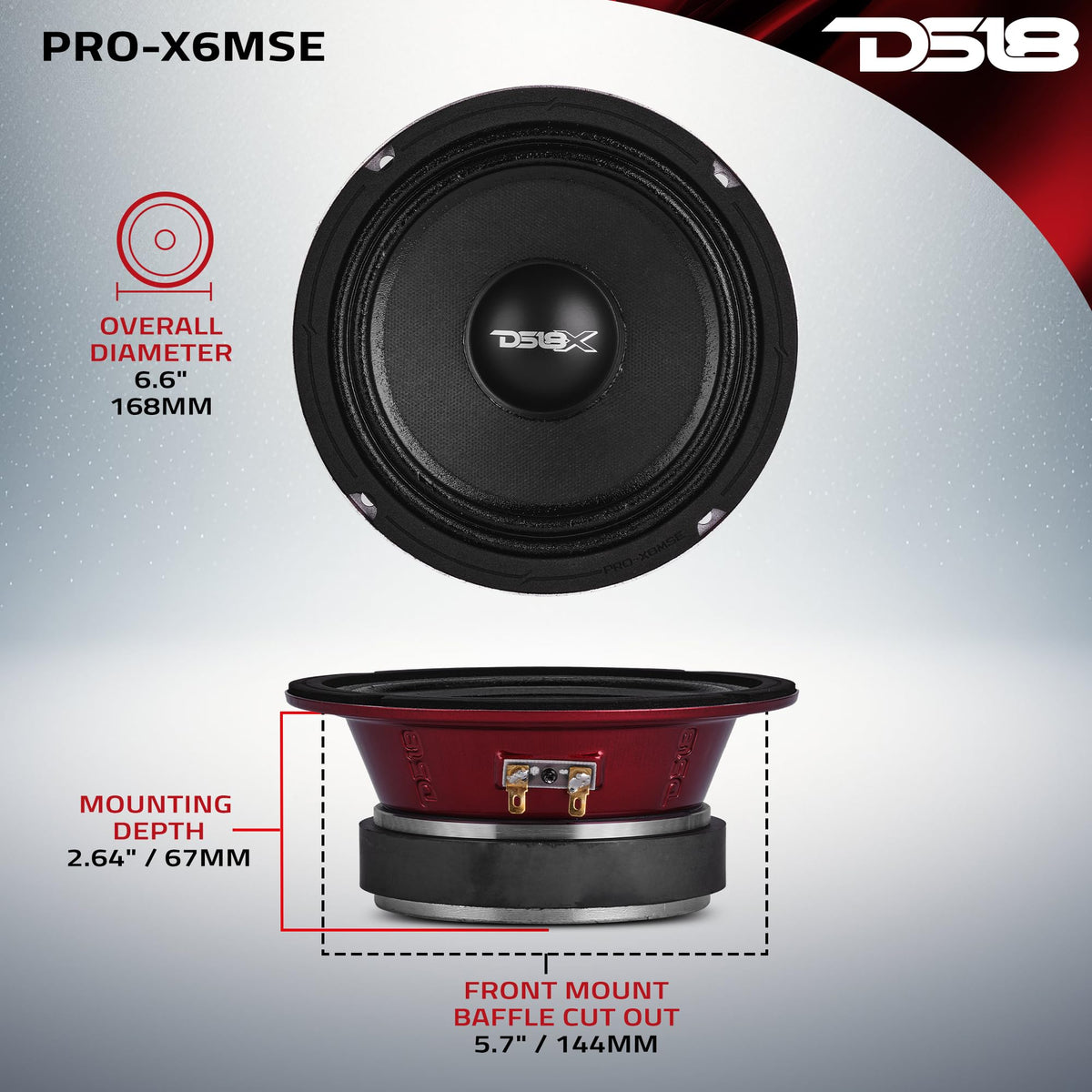 DS18 1.5-inch CCAW voice coil detail, heat-resistant design improves reliability