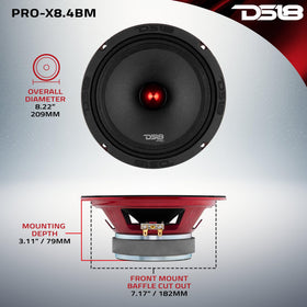 DS18 PRO-X8.4BMPK car door installation demonstrates upgraded midrange clarity