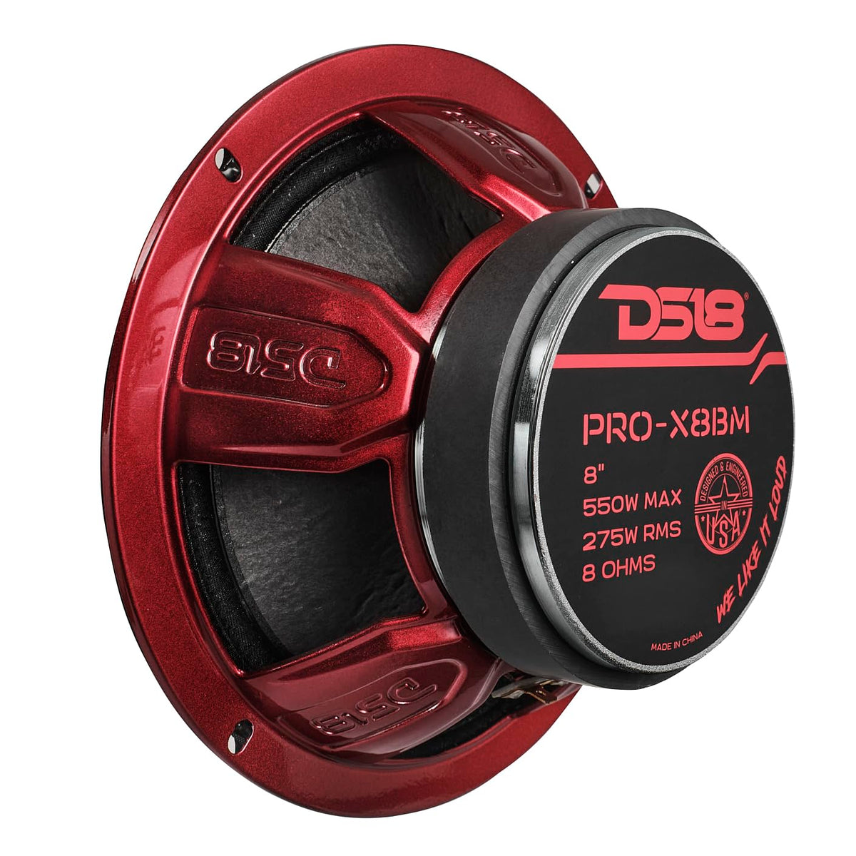 High-temperature 1.5-inch voice coil on DS18 PRO-X8BM increases heat tolerance