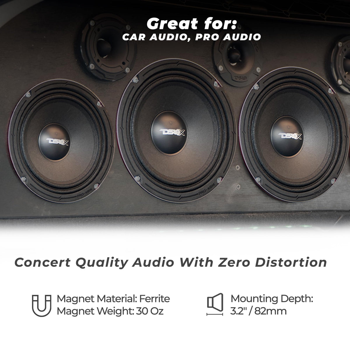 DS18 PRO-X8M voice coil closeup shows high-temperature CCAW coil.