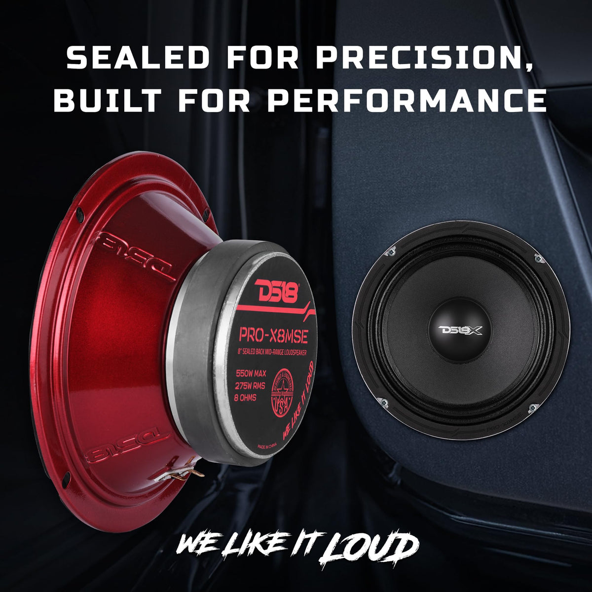 DS18 PRO-X8MSE ferrite magnet delivers powerful dynamics across the frequency range