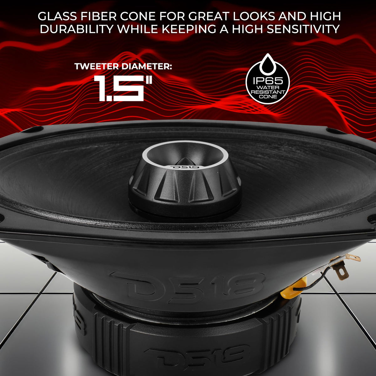 DS18 PRO-ZT69 built-in bullet tweeter delivers clear highs