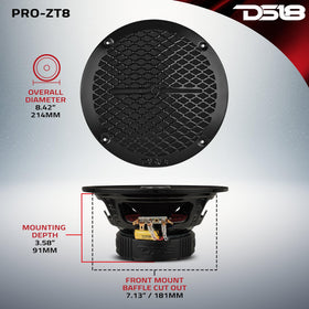DS18 PRO-ZT8 550W max power for dynamic listening.