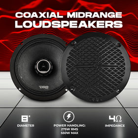 DS18 PRO-ZT8 built-in bullet tweeter delivers crisp highs.