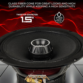 DS18 PRO-ZT8 water-resistant grille protects sound in tough conditions.