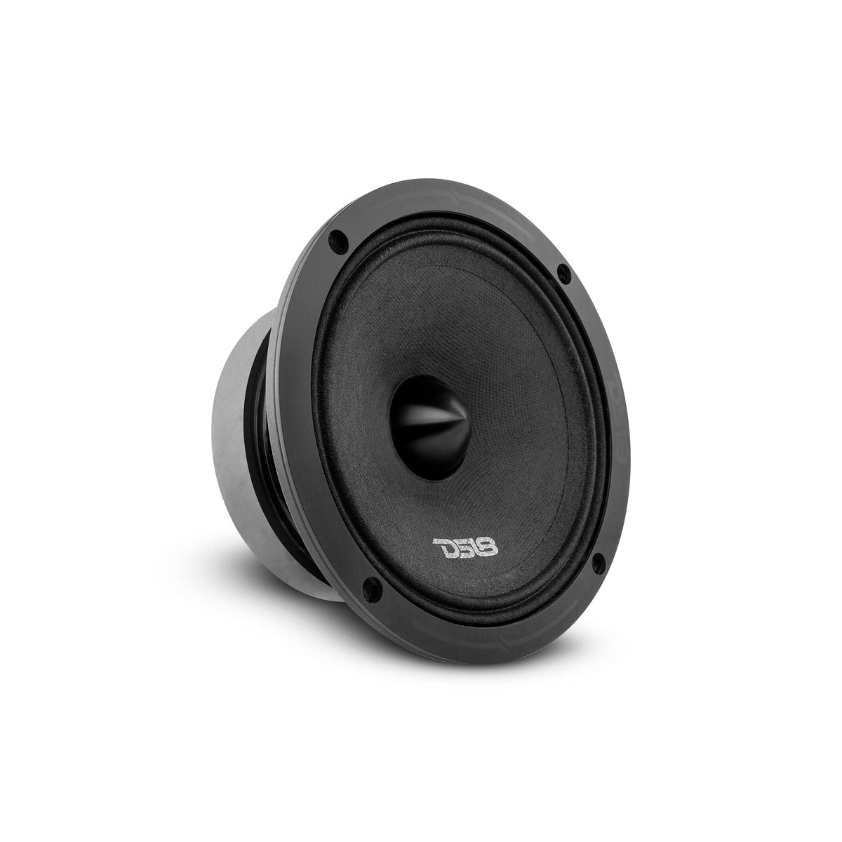 DS18 PRO-ZXI6.4BM midrange basket shows robust aluminum construction for pro car audio