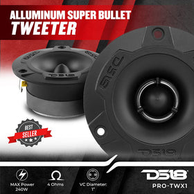 DS18 PRO-GM6.4PK midrange back view highlighting ferrite magnet and cone