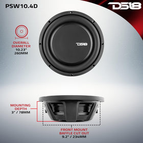 DS18 PSW10.4D steel basket shown for rugged shock resistance