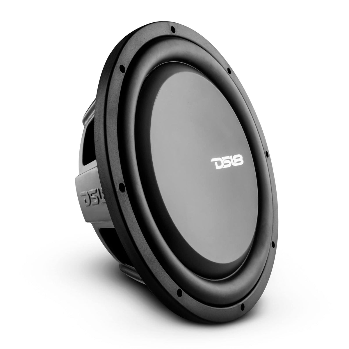 DS18 PSW12.2D front view highlights compact bass solution for tight spaces.