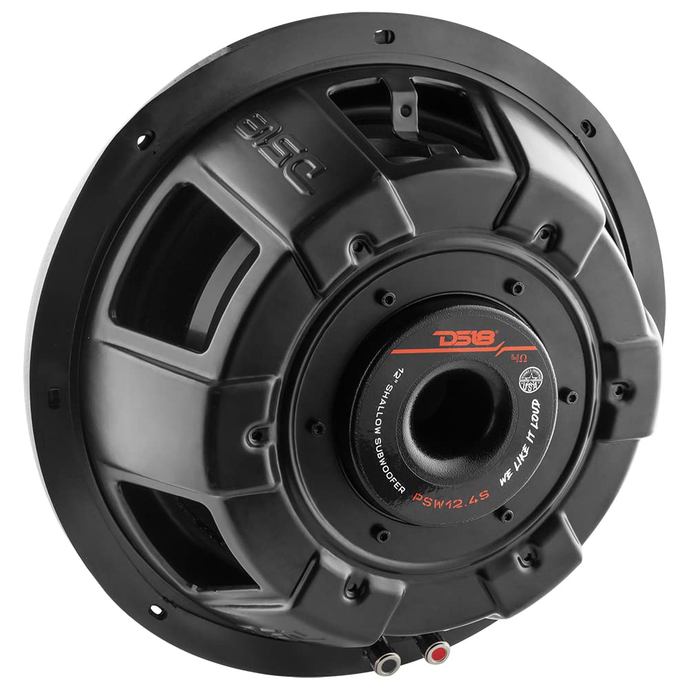 DS18 PSW12.4S compact-fit design enables easy installation in cars.