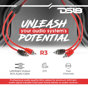 DS18 R3 Ultra Flex RCA cable with oxygen-free copper for clearer signal transfer between components