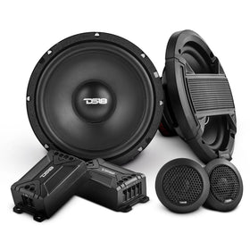 DS18 front view of speaker pair showing design and upgrade benefits