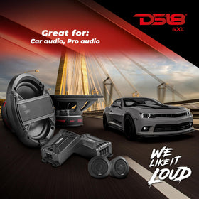 DS18 woofer with grill installed protecting speaker from damage