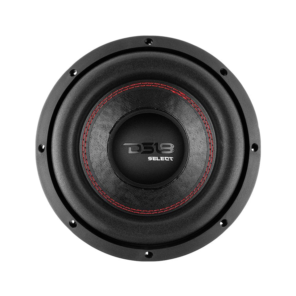DS18 SLC8S subwoofer 8-inch cone delivers punchy bass for car audio enthusiasts.