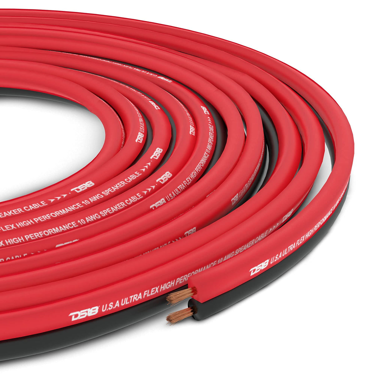 DS18 SW-12GA-100RB red-black color contrast enhances cable visibility during install