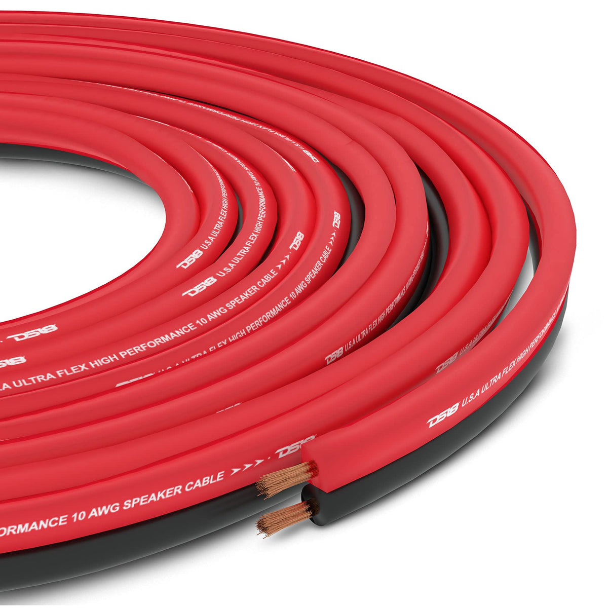 DS18 installation-ready cable suitable for amp or car audio projects.