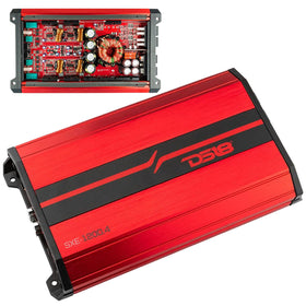 DS18 SXE-1200-4 RD front panel shows precise audio control for your car