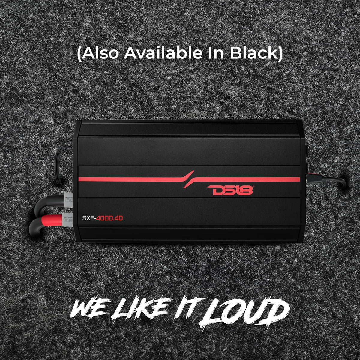 DS18 SXE-4000.4D multiple-speaker layout powering four channels for a balanced system.