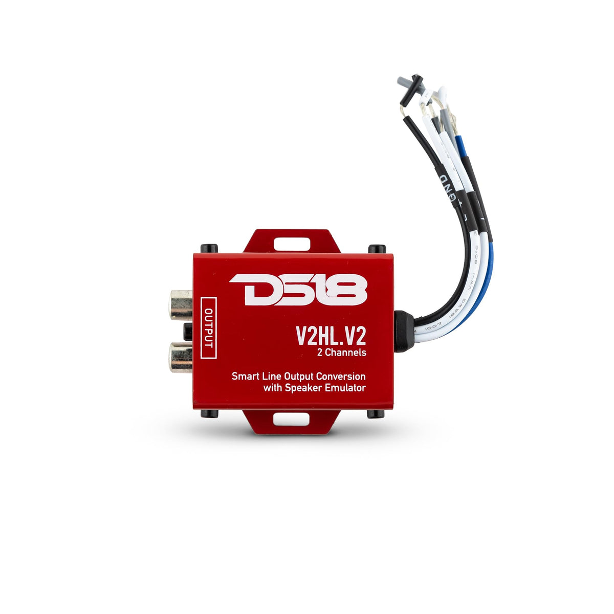 DS18 V2HL.V2 hi/lo converter front view, seamless factory head unit integration