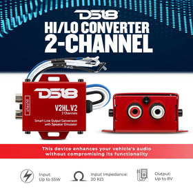 DS18 V2HL.V2 smart line-output close-up showing versatile 2-channel output