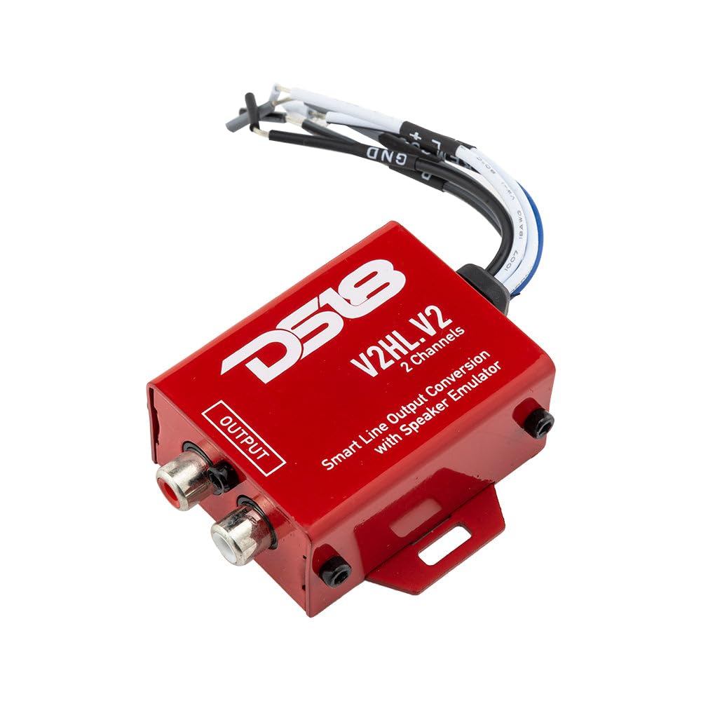 DS18 V2HL.V2 speaker emulator feature demo—no resistor needed for OEM-amp compatibility