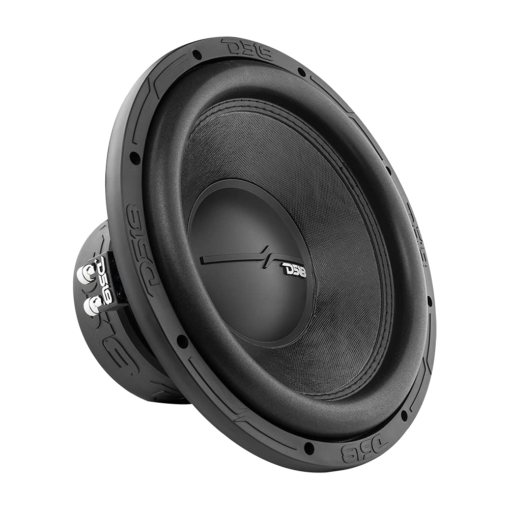 DS18 ZR12.4D Elite-Z 12-inch subwoofer front view shows rugged build for strong car bass