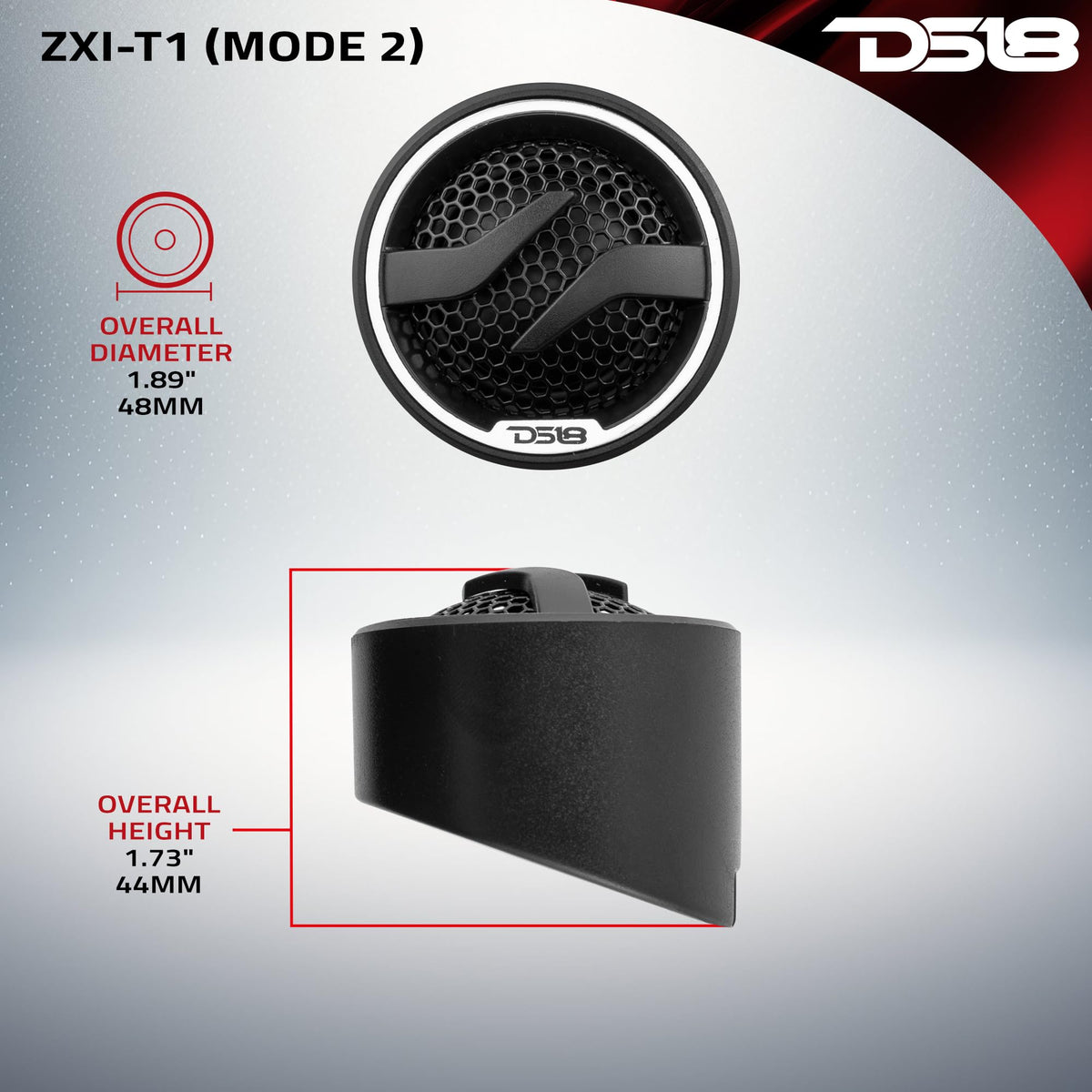 DS18 ZXI-T1 next to coin to show scale for easy fit in tight spaces
