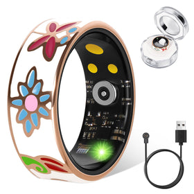 DSHKISK ring front packaging showing included charging case and accessories for immediate use
