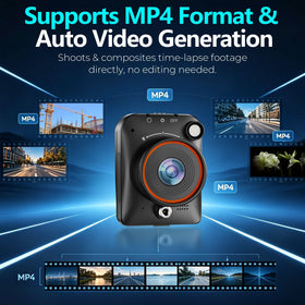 Dsoon Time Lapse Camera records 48MP interpolated frames for crisp construction progress photos.