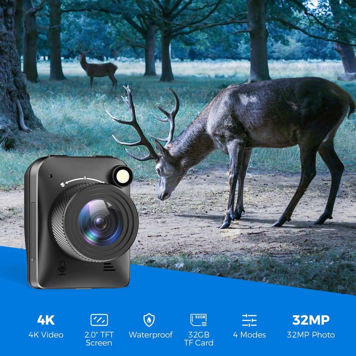 Dsoon camera offers up to 180 days of battery life for long field shoots.