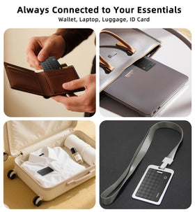 Dsquu tracker card placed inside a wallet during daily use.