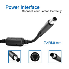 DTDR 180W charger with 7.4x5.0mm connector highlighting secure power output.