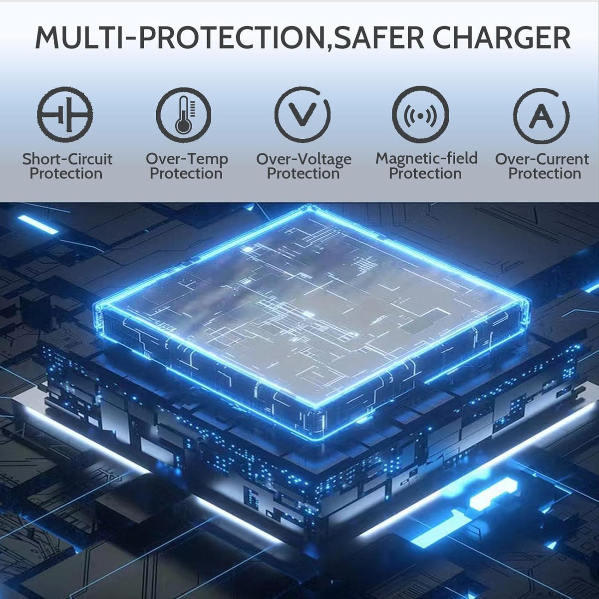 DTDR charger safety and cooling system illustrating protection features