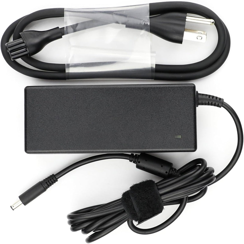 DTDR Dell Inspiron charger front view showing compact design and readiness for quick top-ups