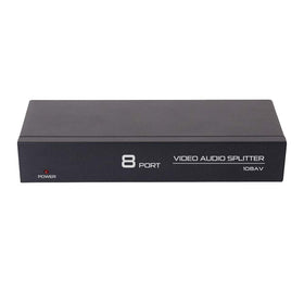 DTECH 8-way RCA splitter back panel simplifies setup for home theater distribution