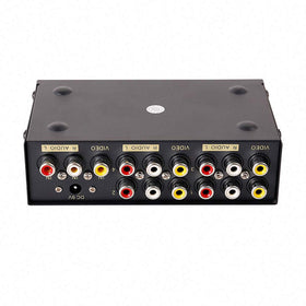 DTECH multi-room TV setup with four displays sharing one source.